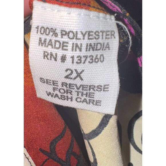 Live 4 Truth Artsy Swimsuit Cover Up Women's 2X Button Up Ties Art to Wear - Picture 7 of 8